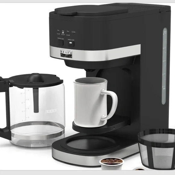 PRO SERIES COFFEE MAKER COMBO: 3-Single Serve Sizes (8-10-12 oz) & Up to 12 Cups - Picture 2 of 8